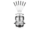Princess Käsefondue-Set 800 Watt 7 Teile, Schwarz/Silber