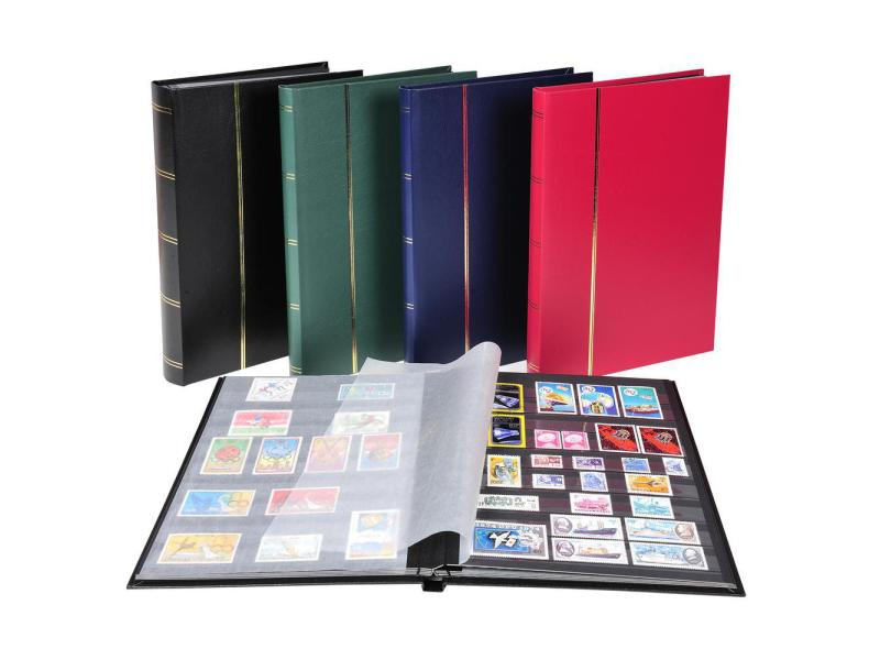 Exacompta Sammelalbum Briefmarken, 16.5 x 22.5 cm, 16 Seiten, Schwarz