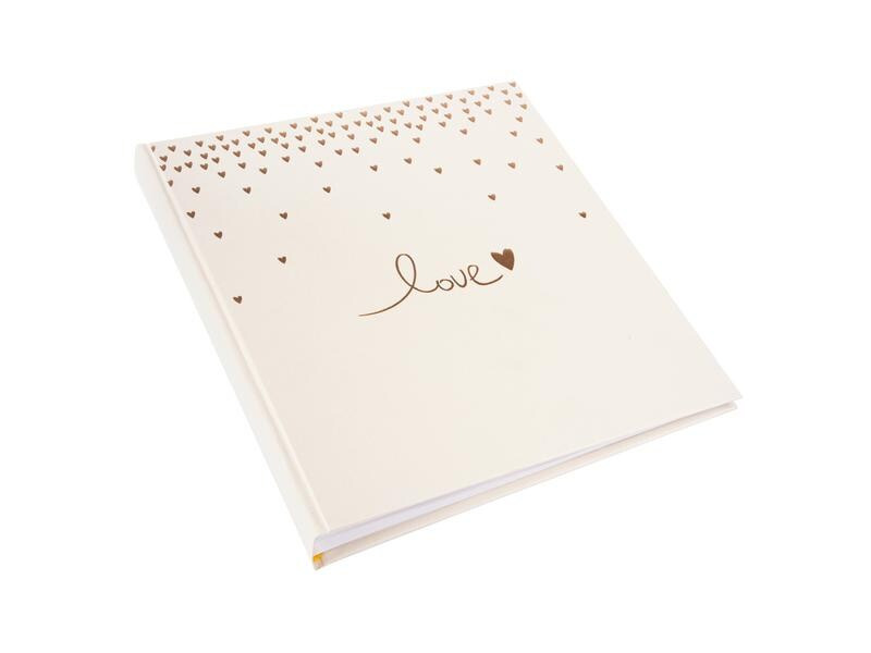 Goldbuch Hochzeitsalbum Raining Hearts Beige