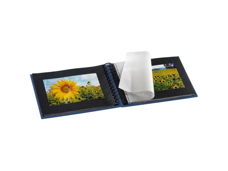 Hama Fotoalbum Fine Art 24 x 17 cm Dunkelblau, 50 schwarze Seiten