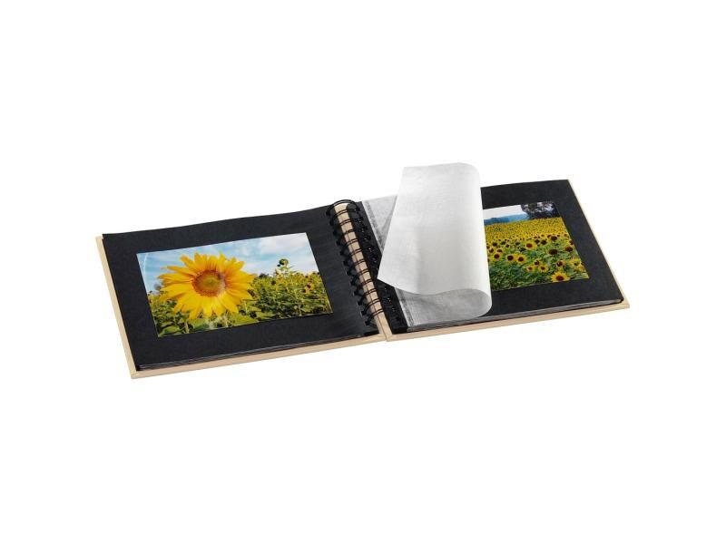 Hama Fotoalbum Fine Art 24 x 17 cm Taupe, 50 schwarze Seiten