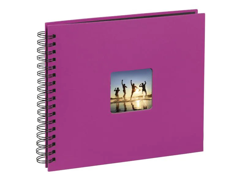 Hama Fotoalbum Fine Art 28 x 24 cm Pink, 50 schwarze Seiten