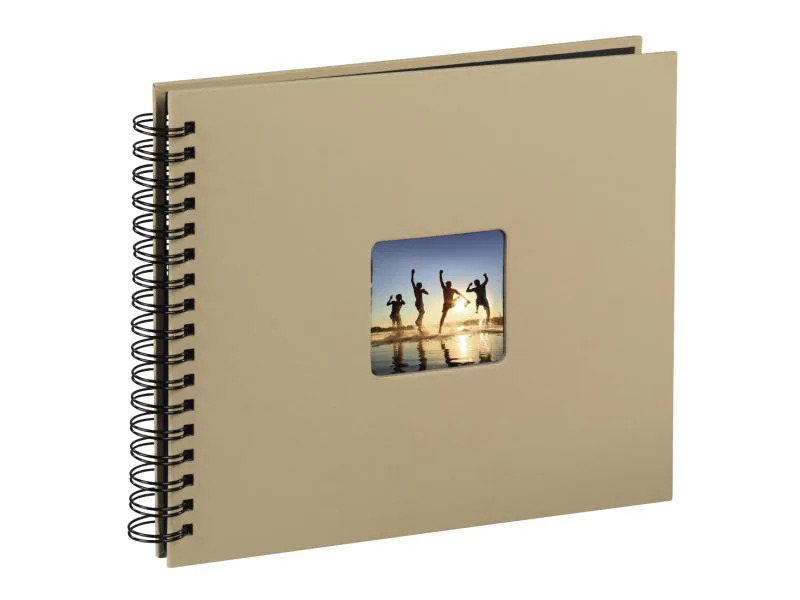 Hama Fotoalbum Fine Art 28 x 24 cm Taupe, 50 schwarze Seiten