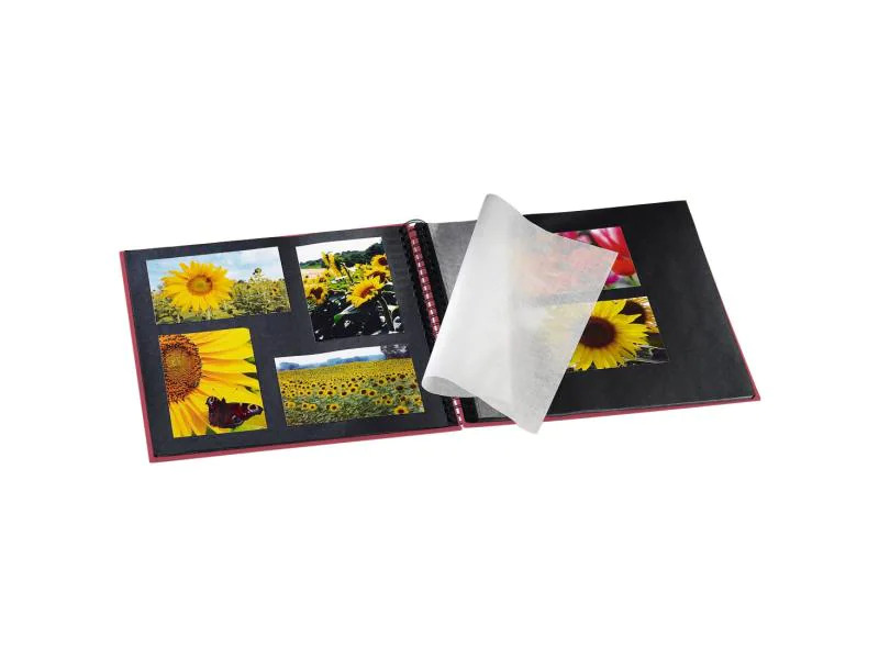 Hama Fotoalbum Fine Art 36 x 32 cm Bordeaux, 50 schwarze Seiten
