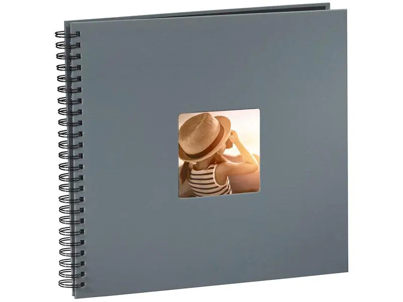 Hama Fotoalbum Fine Art 36 x 32 cm Grau, 50 schwarze Seiten