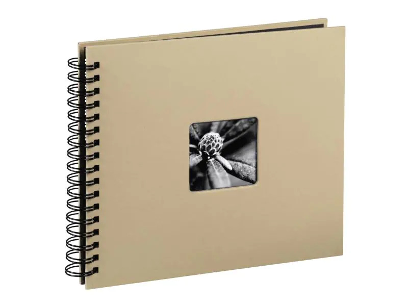Hama Fotoalbum Fine Art 36 x 32 cm Taupe, 50 schwarze Seiten