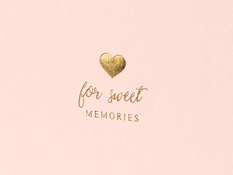 Partydeco Gästebuch For sweet memories 20.5 x 20.5 cm, Rosa/Gold