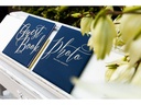 Partydeco Gästebuch Guest Book 20 x 24.5 cm, Blau/Gold