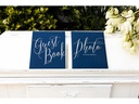 Partydeco Gästebuch Guest Book 20 x 24.5 cm, Blau/Gold