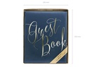 Partydeco Gästebuch Guest Book 20 x 24.5 cm, Blau/Gold