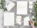 Partydeco Gästebuch Guest Book 20 x 24.5 cm, Gold/Weiss