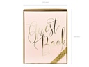 Partydeco Gästebuch Guest Book 20 x 24.5 cm, Rosa/Gold