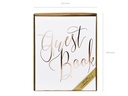 Partydeco Gästebuch Guest Book 20 x 24.5 cm, Weiss/Rosegold