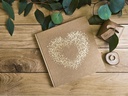Partydeco Gästebuch Herz 20.5 x 20.5 cm, Braun/Gold