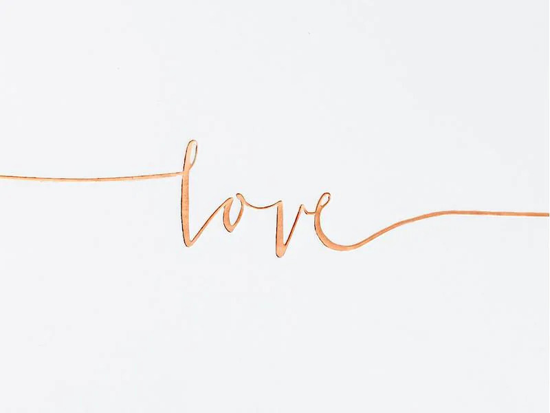 Partydeco Gästebuch Love 24 x 18.5 cm, 22 Seiten, Rosegold; Weiss
