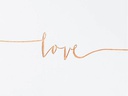 Partydeco Gästebuch Love 24 x 18.5 cm, 22 Seiten, Rosegold; Weiss
