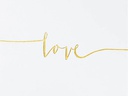 Partydeco Gästebuch Love 24 x 18.5 cm, Weiss/Gold