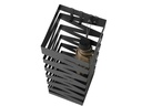 Songmics Schirmständer mit Zick-Zack Muster 49 cm, Schwarz