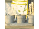Esschert Design Blumentopf Altzink 3er Set, Grau