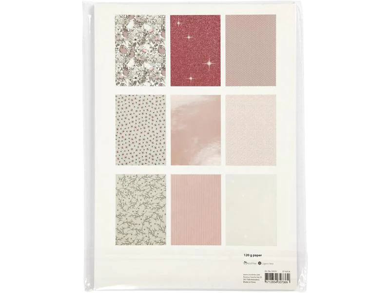 Creativ Company Bastelpapier Vivi Gade-Design 20 x 30 cm, 24 Blatt