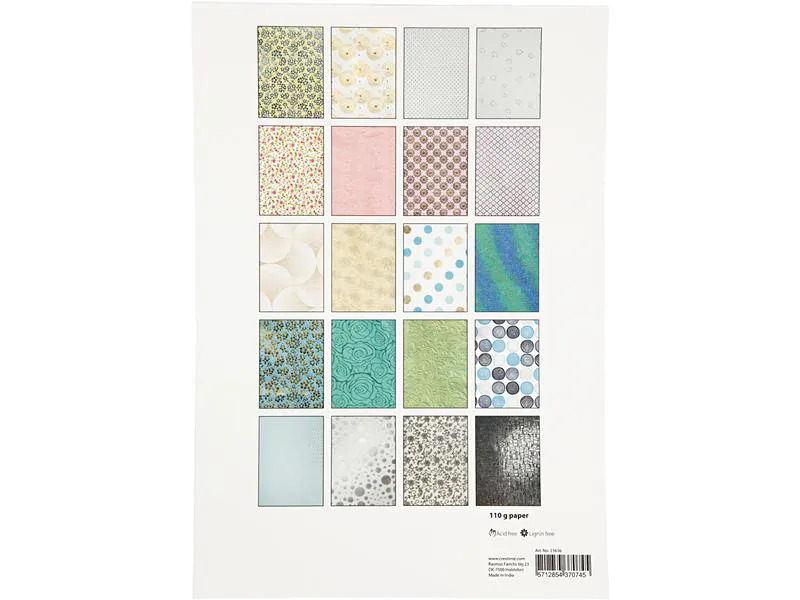 Creativ Company Büttenpapier A4 20 Blatt, Mehrfarbig