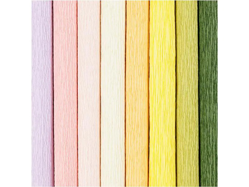 Creativ Company Krepppapier Pastell 25 x 60 cm, 105 g,  8 Stück