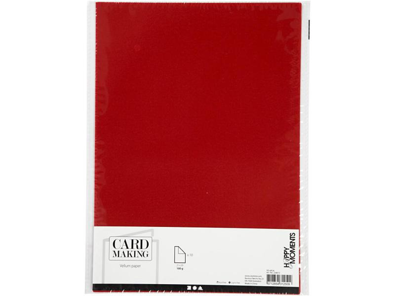 Creativ Company Transparentpapier Pergament A4 rot