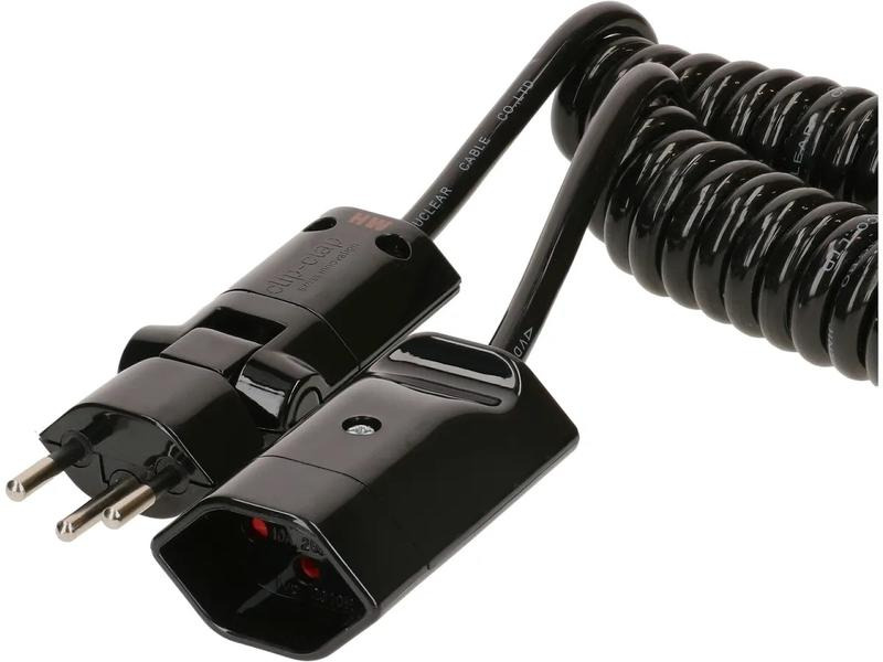Max Hauri Verlängerungskabel 4 m T13 - T12 ClipClap, Schwarz