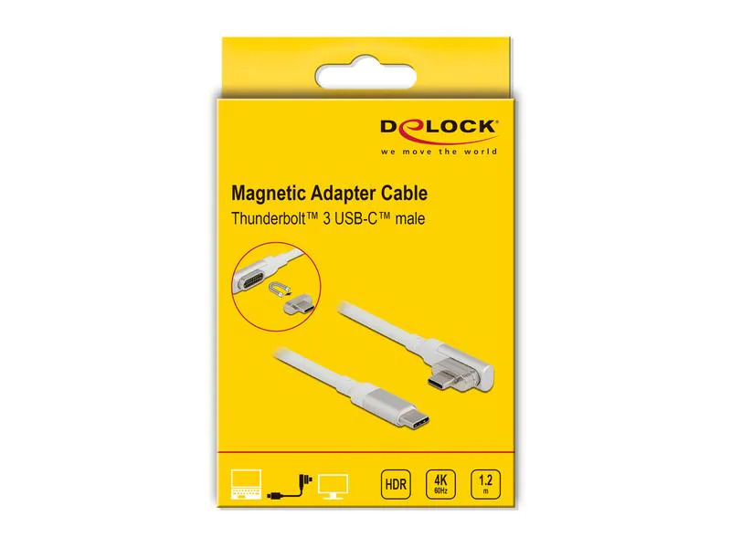 Delock Thunderbolt 3-Kabel Magnetisch USB C - USB C 1.2 m 4K 60Hz
