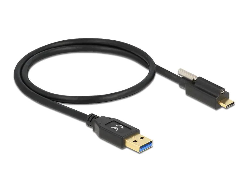 Delock USB 3.1-Kabel Schraube oben USB A - USB C 0.5 m