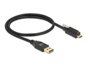 Delock USB 3.1-Kabel Schraube oben USB A - USB C 0.5 m