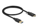 Delock USB 3.1-Kabel Schraube seitlich USB A - USB C 0.5 m