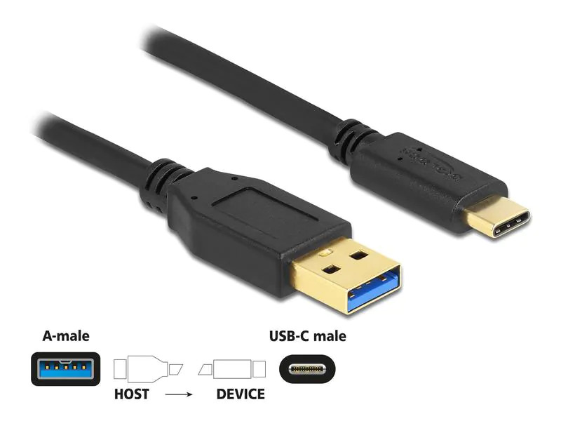 Delock USB 3.1-Kabel USB A - USB C 2 m
