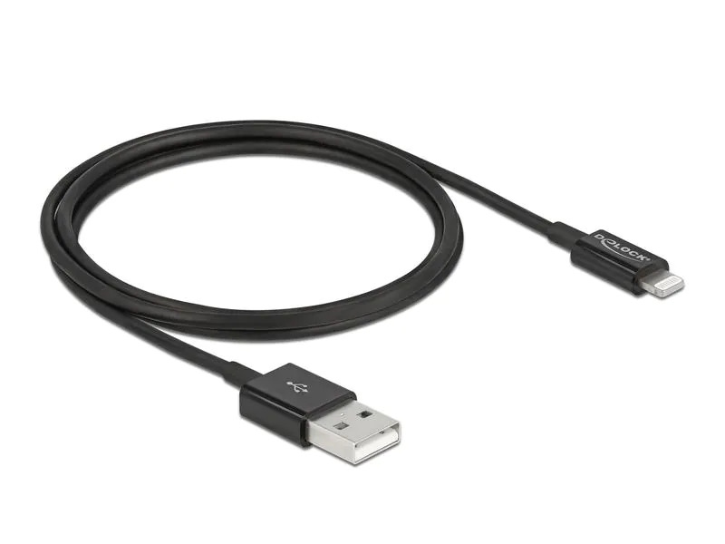 Delock USB-2.0-Kabel für iPhone, iPad, iPod USB A - Lightning 1 m