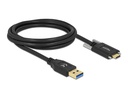 Delock USB-Kabel Schraube seitlich USB A - USB C 2 m