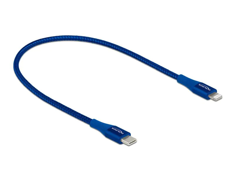 Delock USB-Kabel USB C - Lightning 0.5 m, Blau