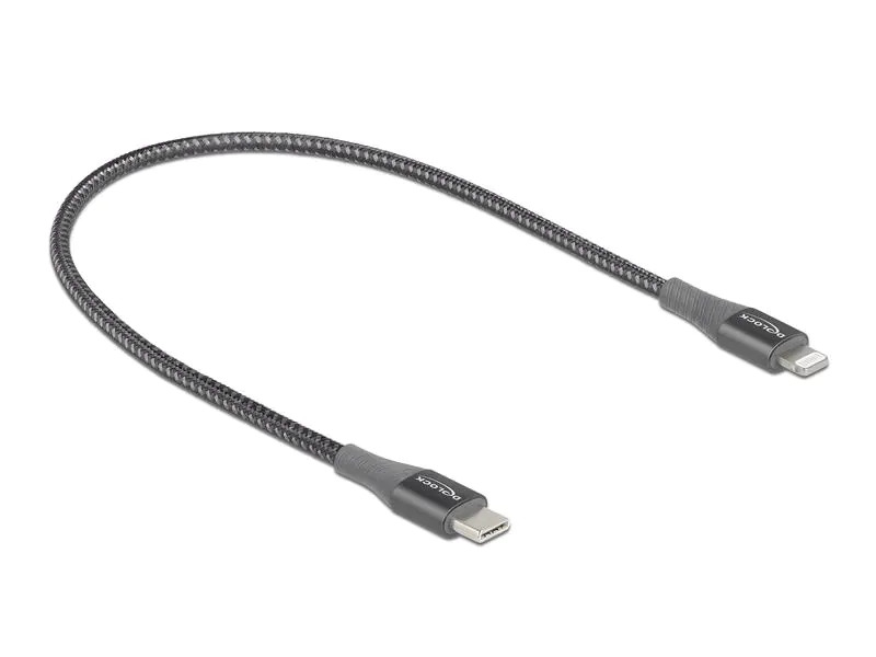 Delock USB-Kabel USB C - Lightning 0.5 m, Grau