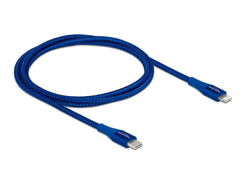 Delock USB-Kabel USB C - Lightning 1 m, Blau