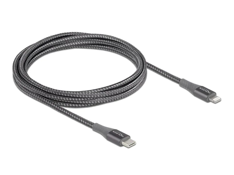 Delock USB-Kabel USB C - Lightning 2 m, Grau
