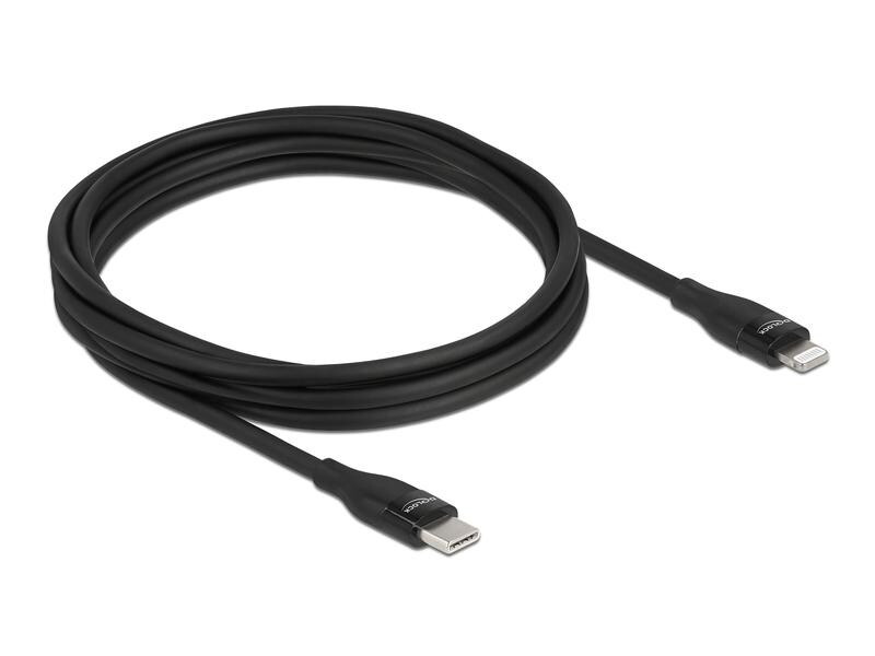 Delock USB-Kabel USB C - Lightning 2 m, Schwarz