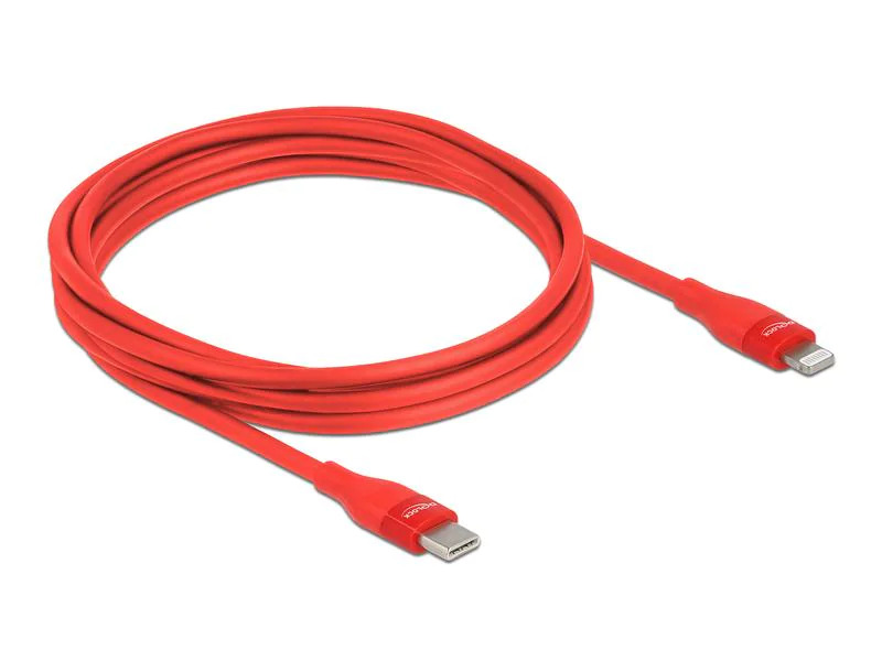 Delock USB-Kabel rot USB C - USB C 2 m