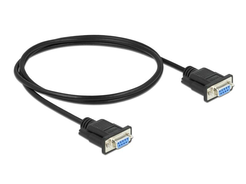 Delock Anschlusskabel Nullmodem RS-232 D-Sub 9 f-f 1 m