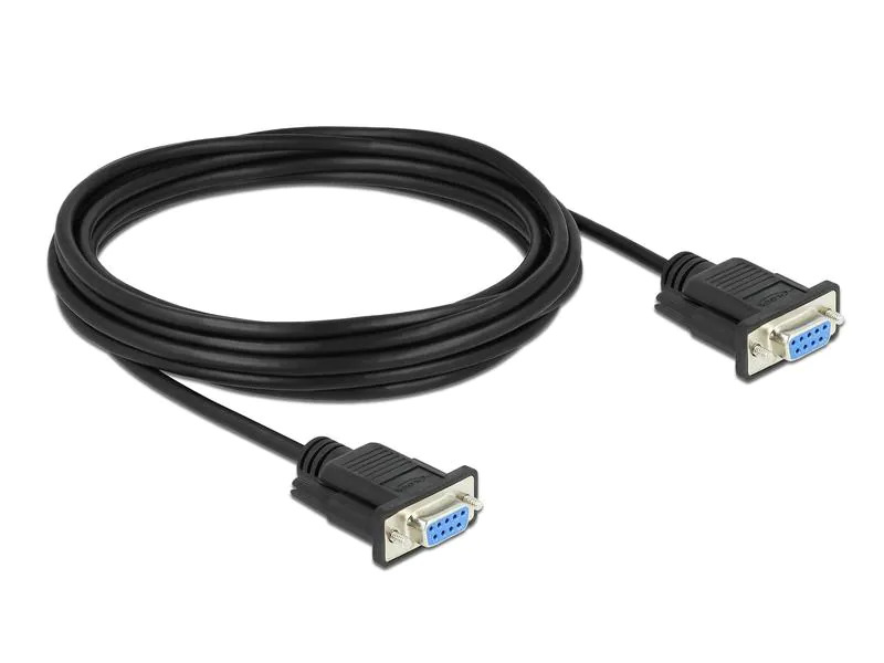Delock Anschlusskabel Nullmodem RS-232 D-Sub 9 f-f 5 m
