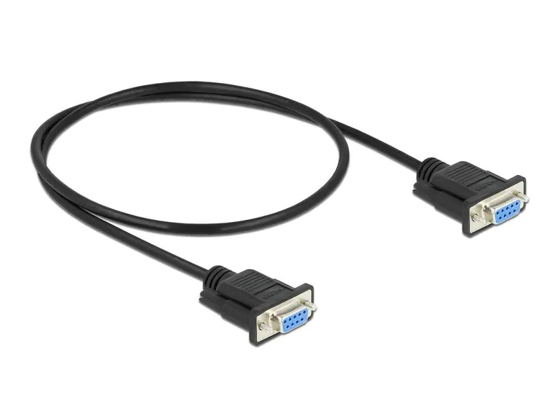 Delock Anschlusskabel RS-232 - RS-232 DB9 (f-f), Nullmodem 0.5 m