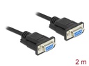 Delock Anschlusskabel RS-232 - RS-232 DB9 (f-f), Nullmodem 2 m