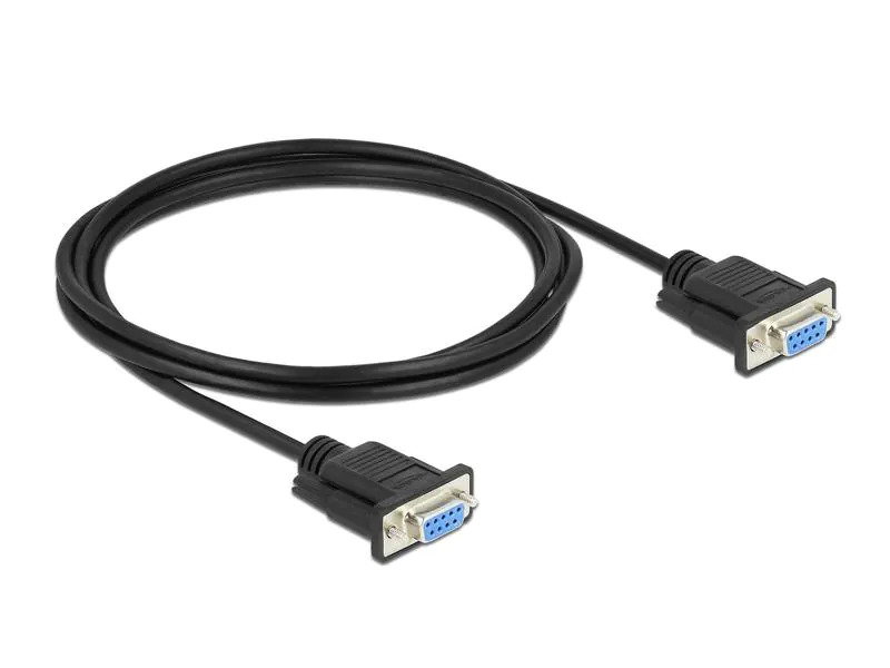 Delock Anschlusskabel RS-232 - RS-232 DB9 (f-f), Nullmodem 2 m