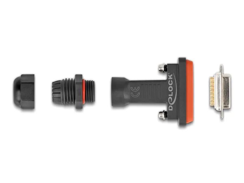 Delock Adapter D-Sub HD 15 Pin Buchse mit Gehäuse IP67 wasserfest