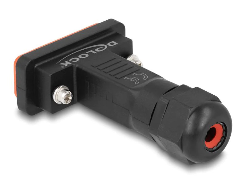 Delock Adapter D-Sub HD 26 Pin Stecker mit Gehäuse IP67 wasserfest