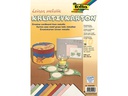Folia Bastelkarton Leinen Mehrfarbig