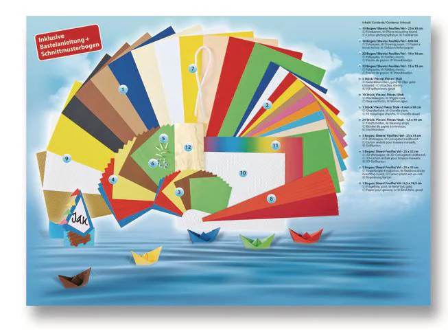 Folia Bastelpapier Bastelkoffer Ganzjahr